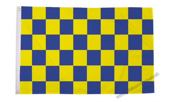 Blue and Yellow Check Flag